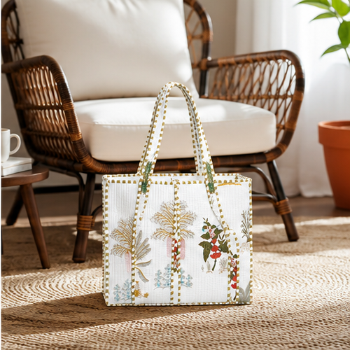 Quilted Cotton Tote Bags (18*18)