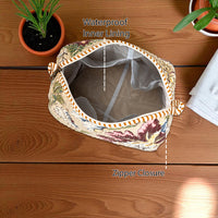 Beige Botanica Quilted Cotton Pouch Set of 3 thumbnail 6