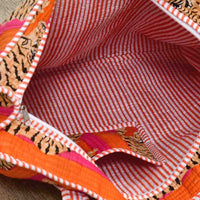 Orange Tiger Quilted Cotton Tote Bag (12x12) thumbnail 6