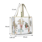 Premium Quilted Tote Bag with Matching Pouches Combo Set – Durable, Lightweight, Multipurpose Bag for Travel, Office & Daily Essentials (White Floral)