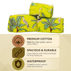 Travel Toiletry Bag – Unisex Makeup & Shaving Kit Organizer with Handle – Multipurpose Cosmetic Pouch for Travel & Storage (Parrot Green Jungle)