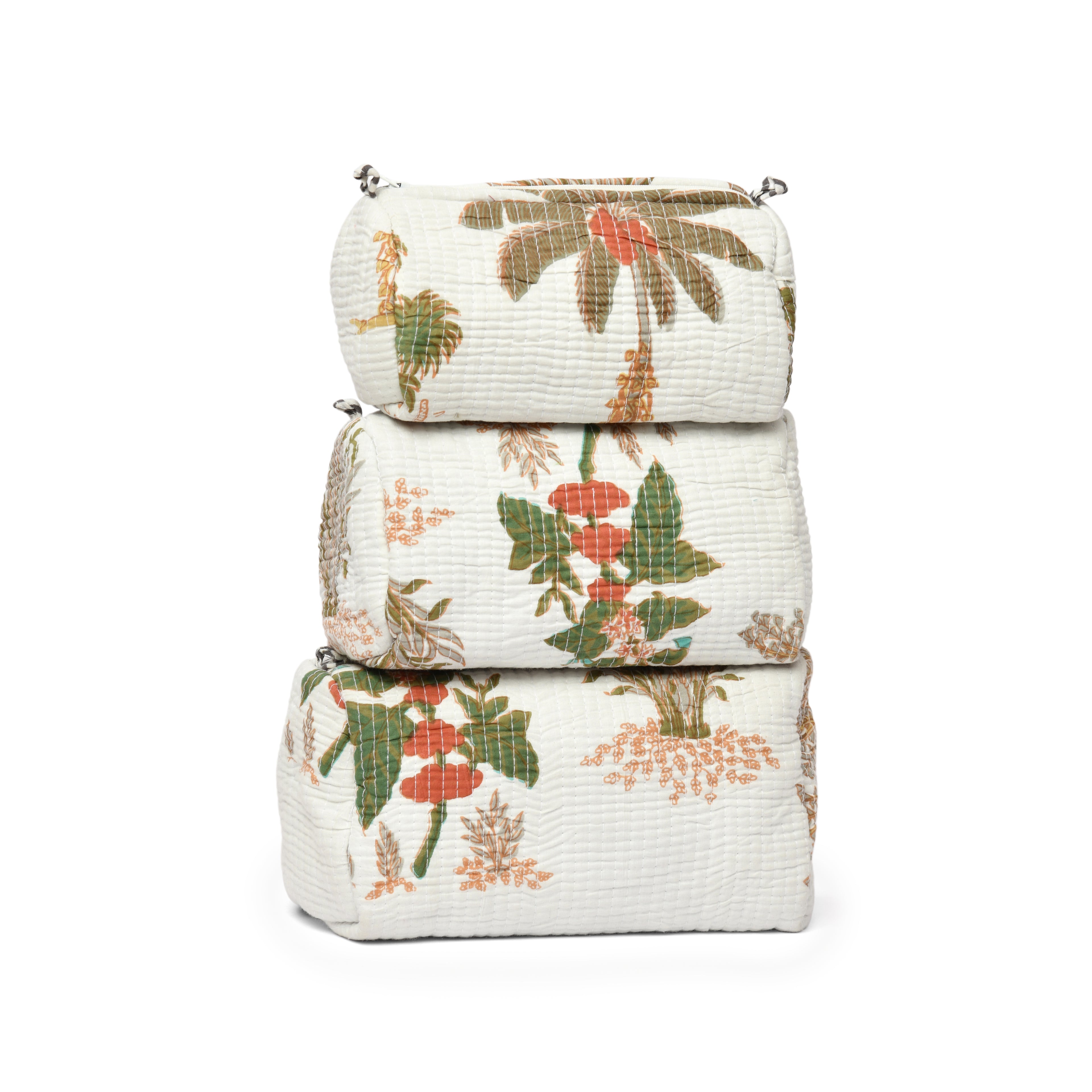 Travel Toiletry Bag – Unisex Makeup & Shaving Kit Organizer with Handle – Multipurpose Cosmetic Pouch for Travel & Storage (White Floral)