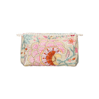 Beige Floral Quilted Cotton Pouch Set of 3 thumbnail 7