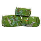 Premium Quilted Tote Bag with Matching Pouches Combo Set – Durable, Lightweight, Multipurpose Bag for Travel, Office & Daily Essentials (Green Jungle)
