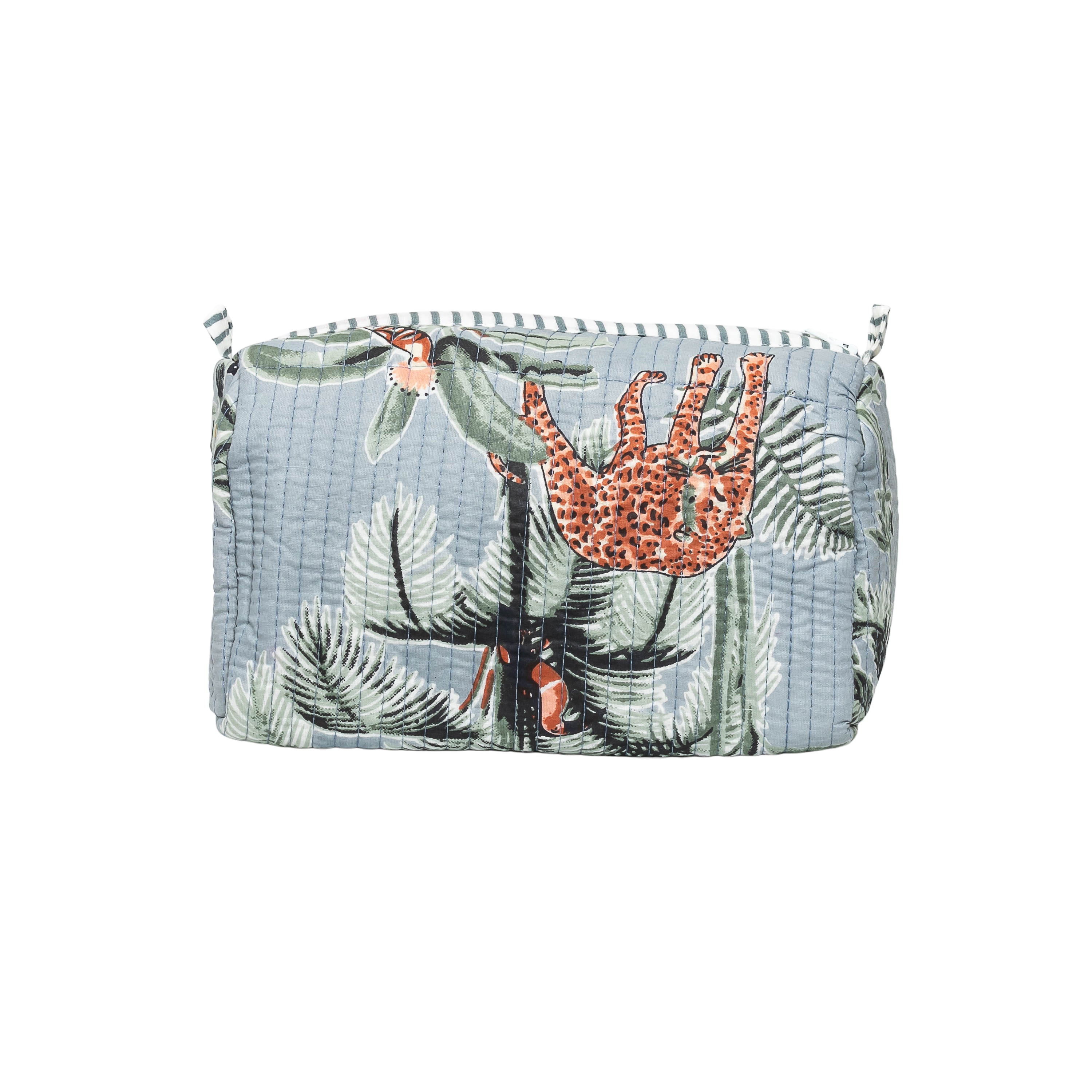 Travel Toiletry Bag – Unisex Makeup & Shaving Kit Organizer with Handle – Multipurpose Cosmetic Pouch for Travel & Storage (Grey Floral)