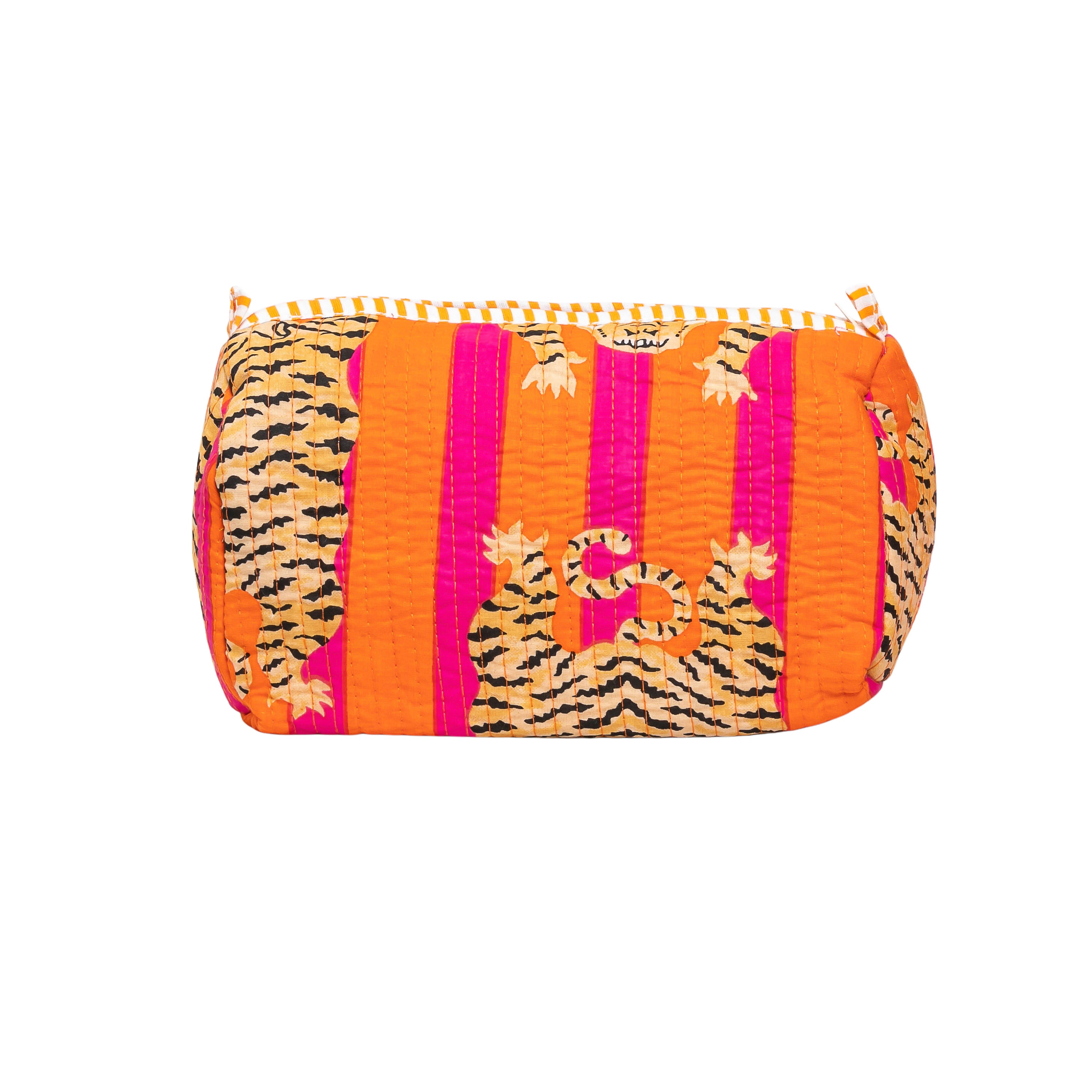Travel Toiletry Bag – Unisex Makeup & Shaving Kit Organizer with Handle – Multipurpose Cosmetic Pouch for Travel & Storage (Orange Tiger)