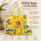 Quilted Cotton Tote Bag (18x18) with Pouch Set (Set of 3)