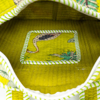 Parrot Green Jungle Quilted Cotton Tote Bag (12x12) thumbnail 5