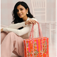 Orange Tiger Quilted Cotton Tote Bag (12x12) thumbnail 1